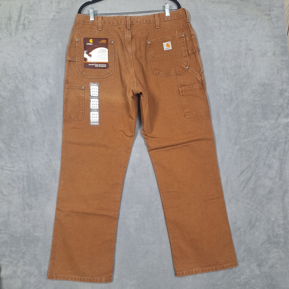 Carhartt‎ work Pants Womens 16 (fit 36x31) Double knee Duck canvas Dungaree NEW